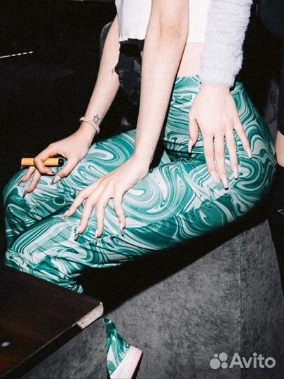 Штаны с принтом y2k