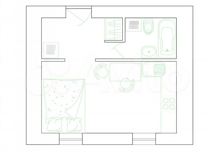 Квартира-студия, 26 м², 3/3 эт.