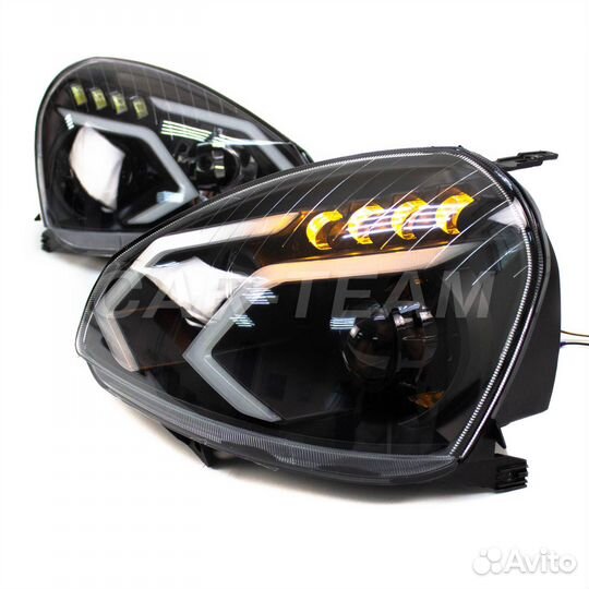Фары на стиле AMG с би-линзой на Лада Приора