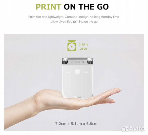 Мини принтер wifi Kongten многоцветный