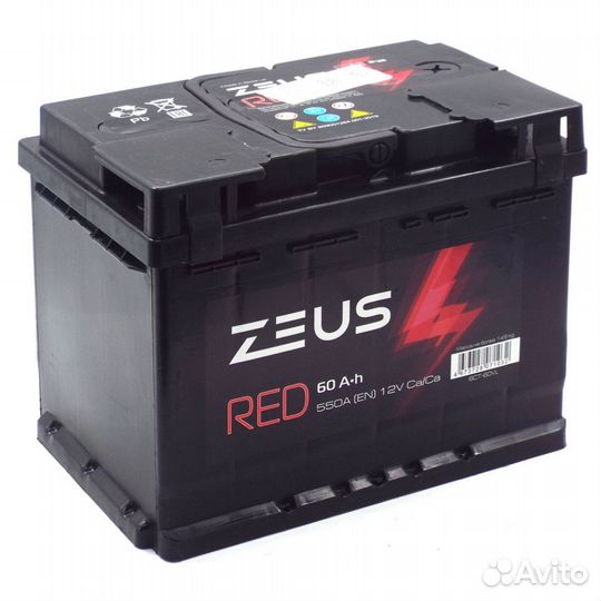 Аккумулятор для авто zeus RED 60 А*ч Volkswagen