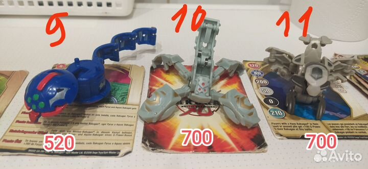 Бакуганы, карточки и др