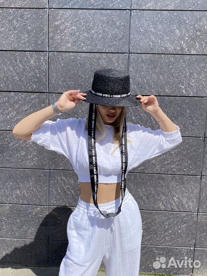 Шляпа-канотье соломенная новая