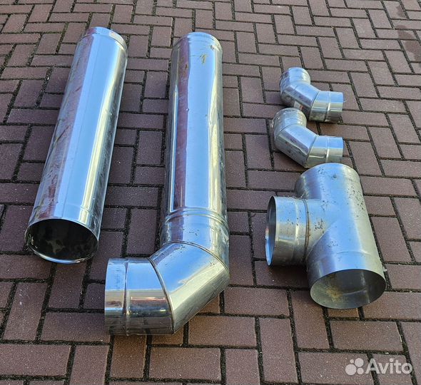 Трубы для дымохода из нержавейки 200х1000, Ferrum