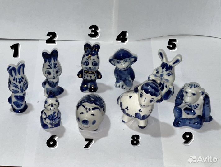Фигурки гжель