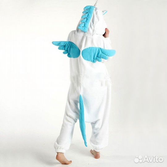 Кигуруми единорог голубой