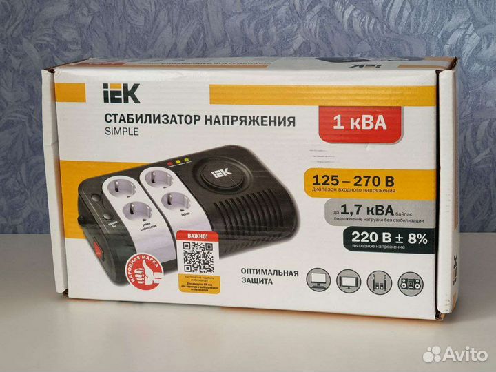 Стабилизатор напряжения IEK Simple 1 ква Новый