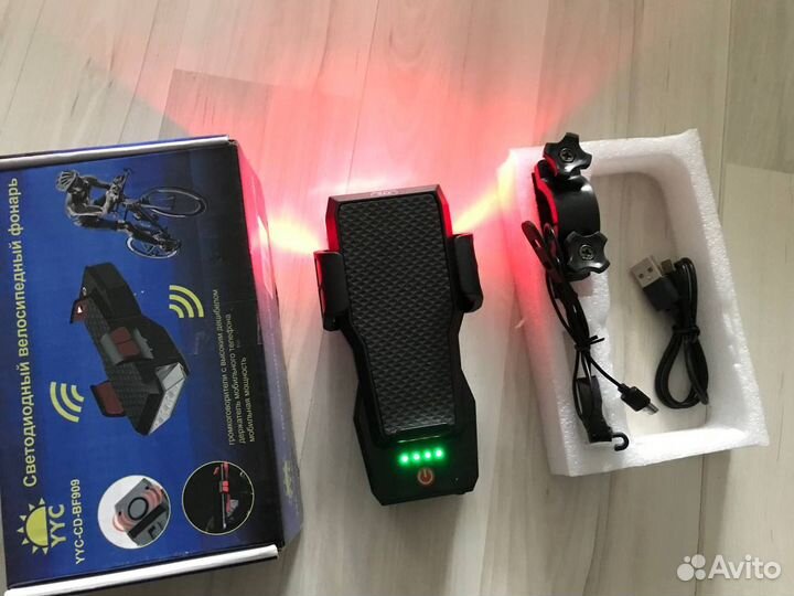 Велофонарь+держатель телефона+павербанк