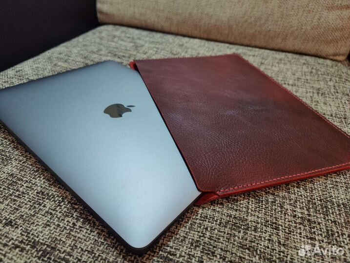 Чехол на Макбук Macbook 13 кожаный handmade