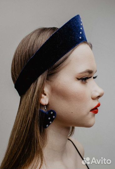 Кокошник (ободок) и серьги ручной работы