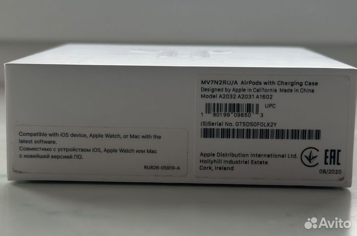 Беспроводные наушники apple airpods