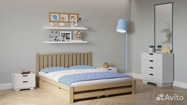 Кровать из массива 2-спальная 