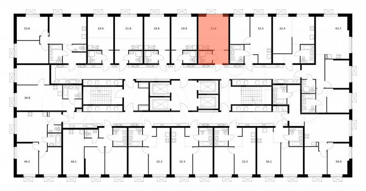 Квартира-студия, 23,8 м², 20/33 эт.