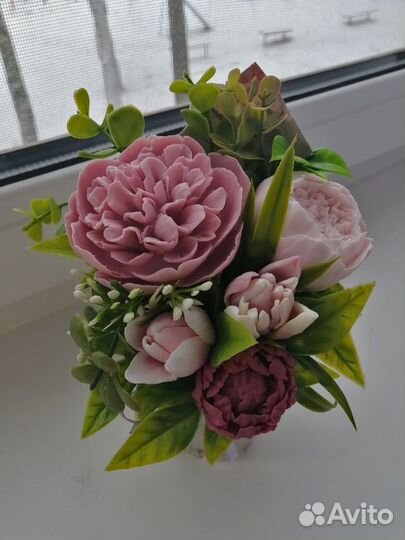 Букет цветов из мыла