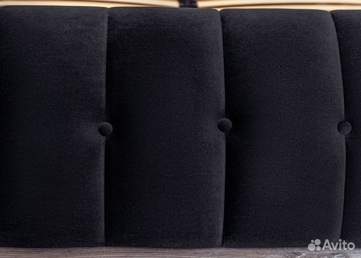 Кровать 140х200 Мадрид черный велюр