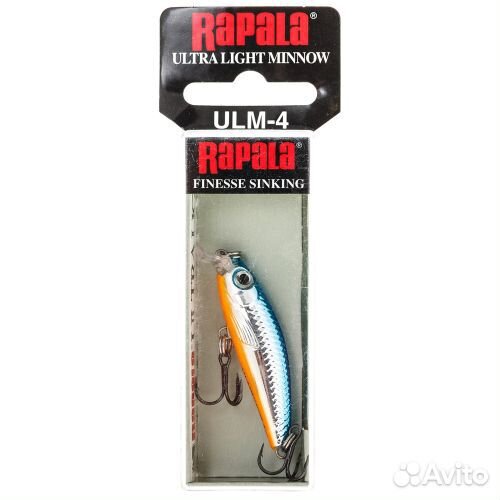 Воблер Rapala Ultra Light Minnow 04 4см. 3гр. SB д