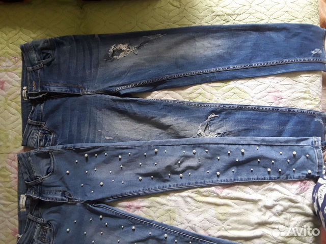 Пакет одежды на 10-11 лет джинсы,ветровка,джинсовк
