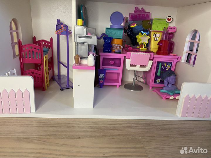 Кукольный домик для барби с мебелью