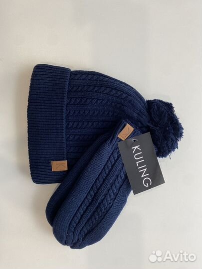 Шапка и варежки детские kulling новые