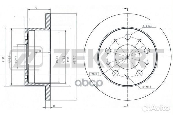 Диск торм. зад. Citroen Jumper (230 244) 94