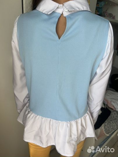 Блузка кардиган рубашка 140-146