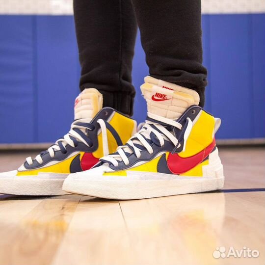 Кроссовки Nike Blazer Mid x Sacai Maize Navy