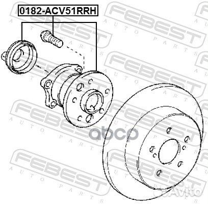 Ступица задняя правая 0182-ACV51RRH 0182-ACV51R