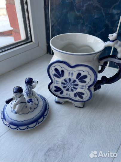 Статуэтка кружка гжель