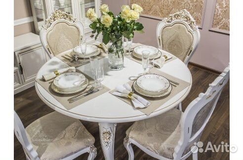 Столовая натали белый глянец