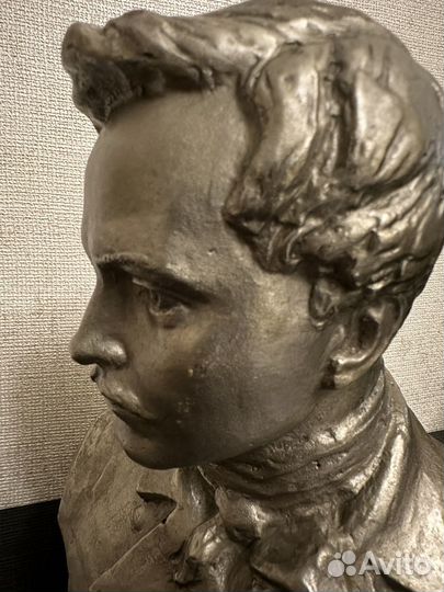 Бюст Михаил Юрьевич Лермонтов Силумин Баганов