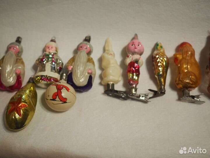 Елочные игрушки СССР советские прищепки