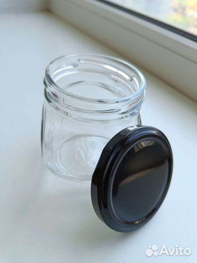 Стеклянные баночки 200мл с крышкой