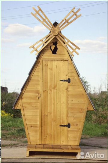 Уличный туалет с декором зту 316