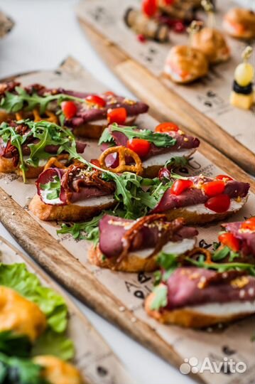 Закуски, нарезки, канапе