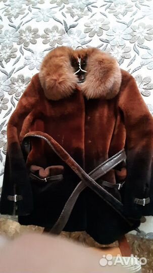 Полушубок натуральный мутоновый р.48-50