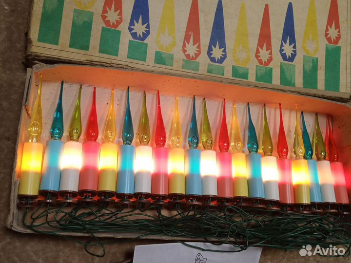 Гирлянда СССР сюрприз свечи(электрогирлянда)