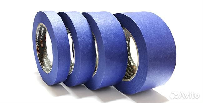 Лента малярная RoxelPro (50м*48мм) синяя, уф стой