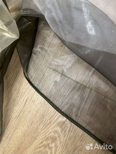 Тюль в широкую полоску с утяжелителем по низу