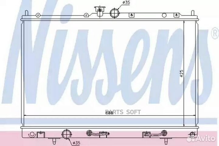 Радиатор двигателя mitsubishi outlander 2 4AUT 03