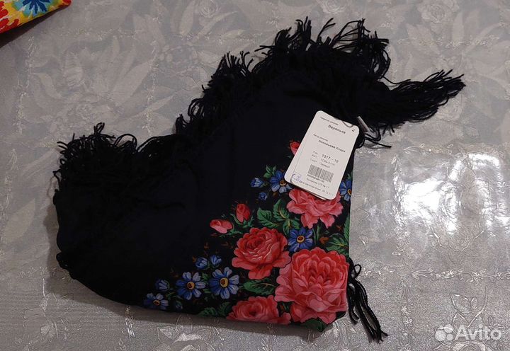 Павлопосадский Платок с бахромой