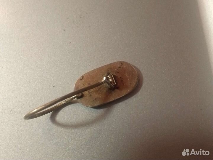 Одна серьга серебро 875 проба