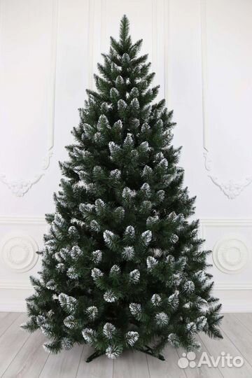 Елка искусственная зелёная и белая