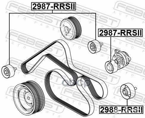 2987-rrsii Ролик натяжителя ремня приводного land