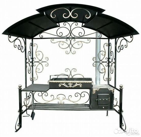 Мангал кованый с крышей