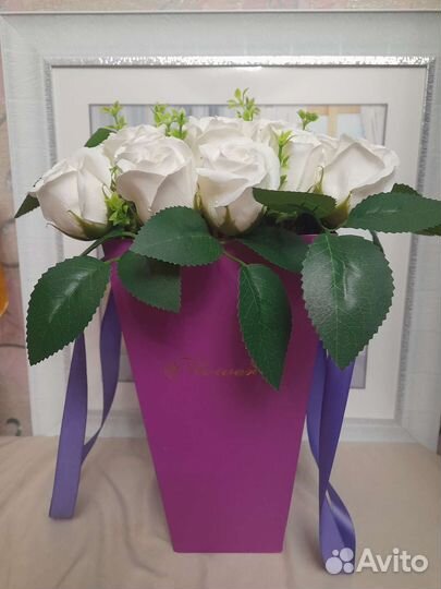 Букет из 25 мыльной розы