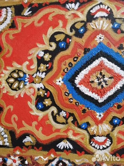 Картина холст масло старинный ковёр подарок