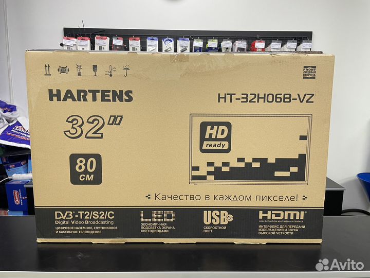 Телевизор Hartens HTY-32H06B-VZ (Цр) Новый