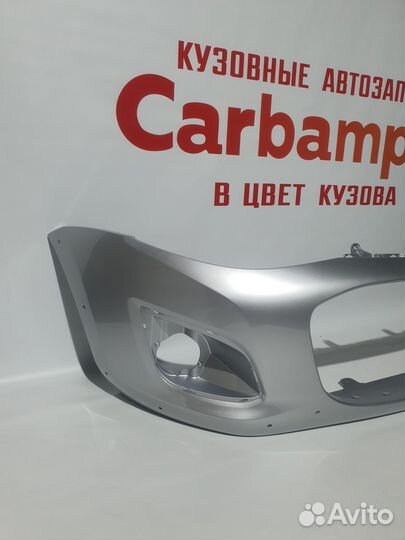 Передний бампер Kalina 2 в цвет серебристый