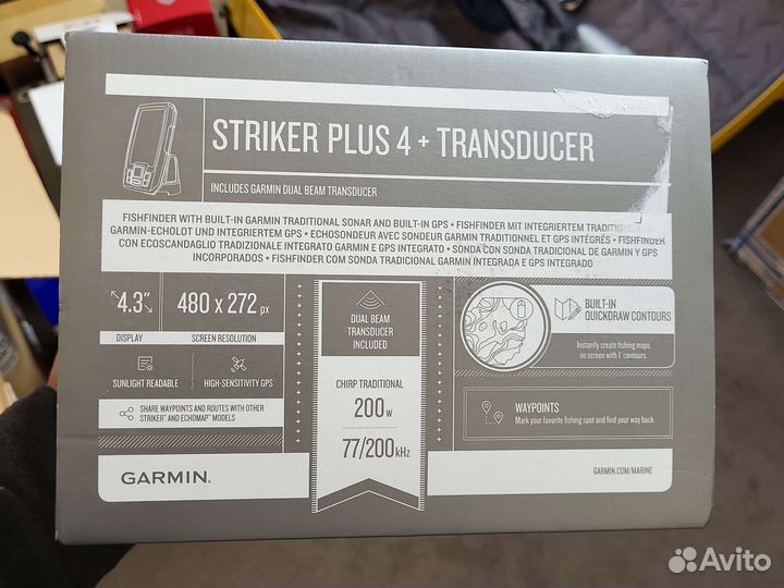 Эхолот Garmin striker plus4+transducer