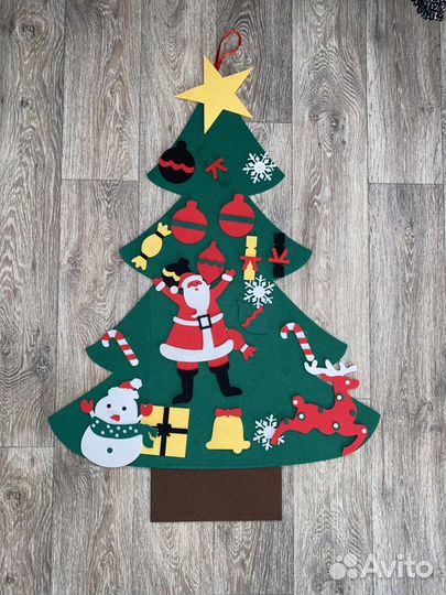 Ёлка из фетра на стену